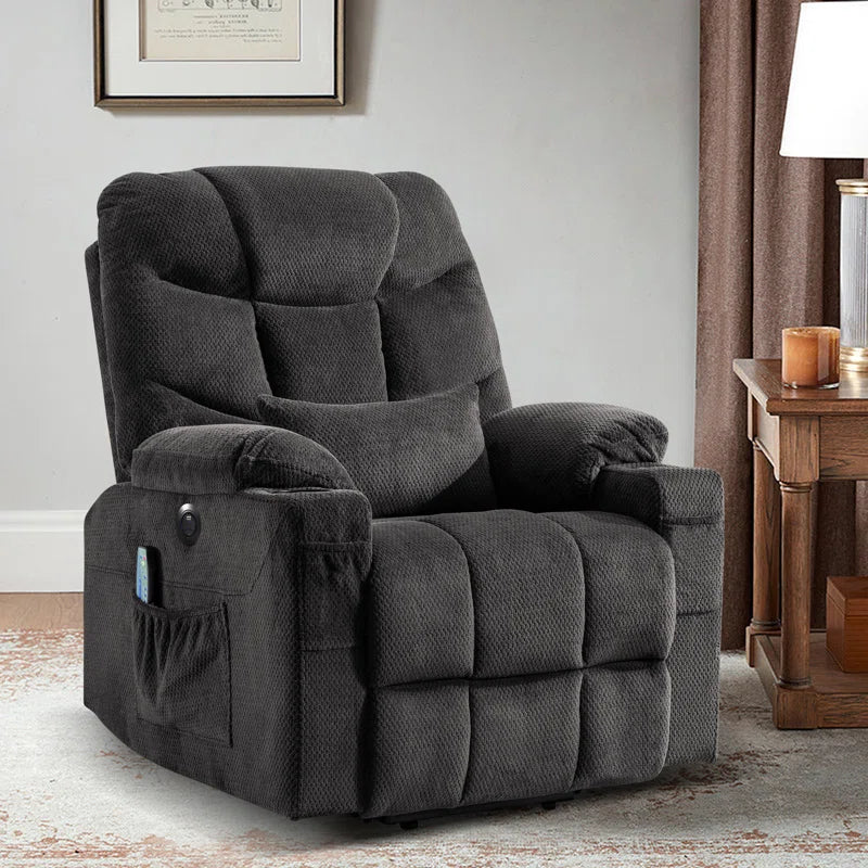 33.9'' Wide Power Lift Assist Standard Recliner Chair with Heated and Massage