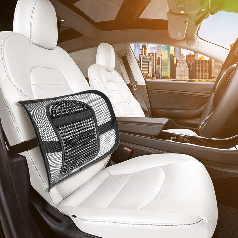 Lumbar Support Leather Cushion – Office & Car Comfort