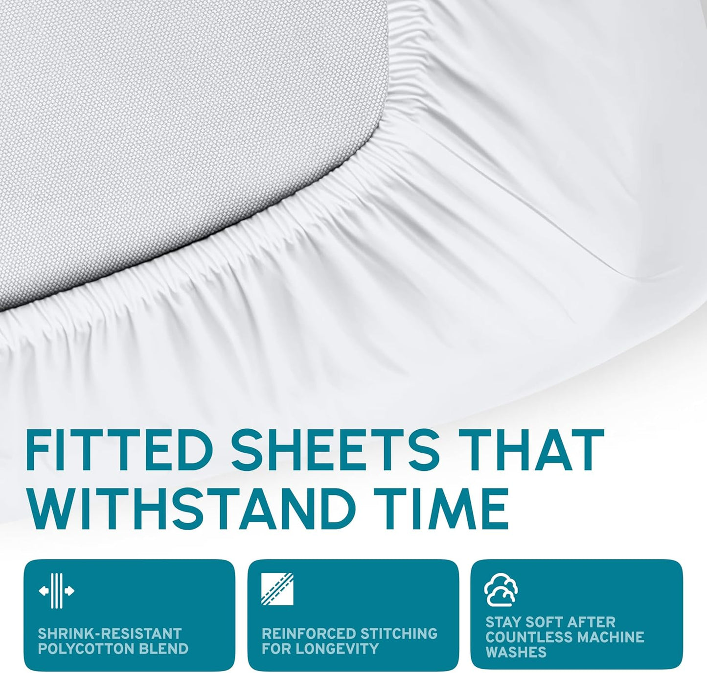 Fitted Hospital Bed Sheets Set of 3, Cotton Fitted Sheet with 200 Thread Count, Soft Standard Sheets for Hospital Bed Size: 36" X 80" X 9"