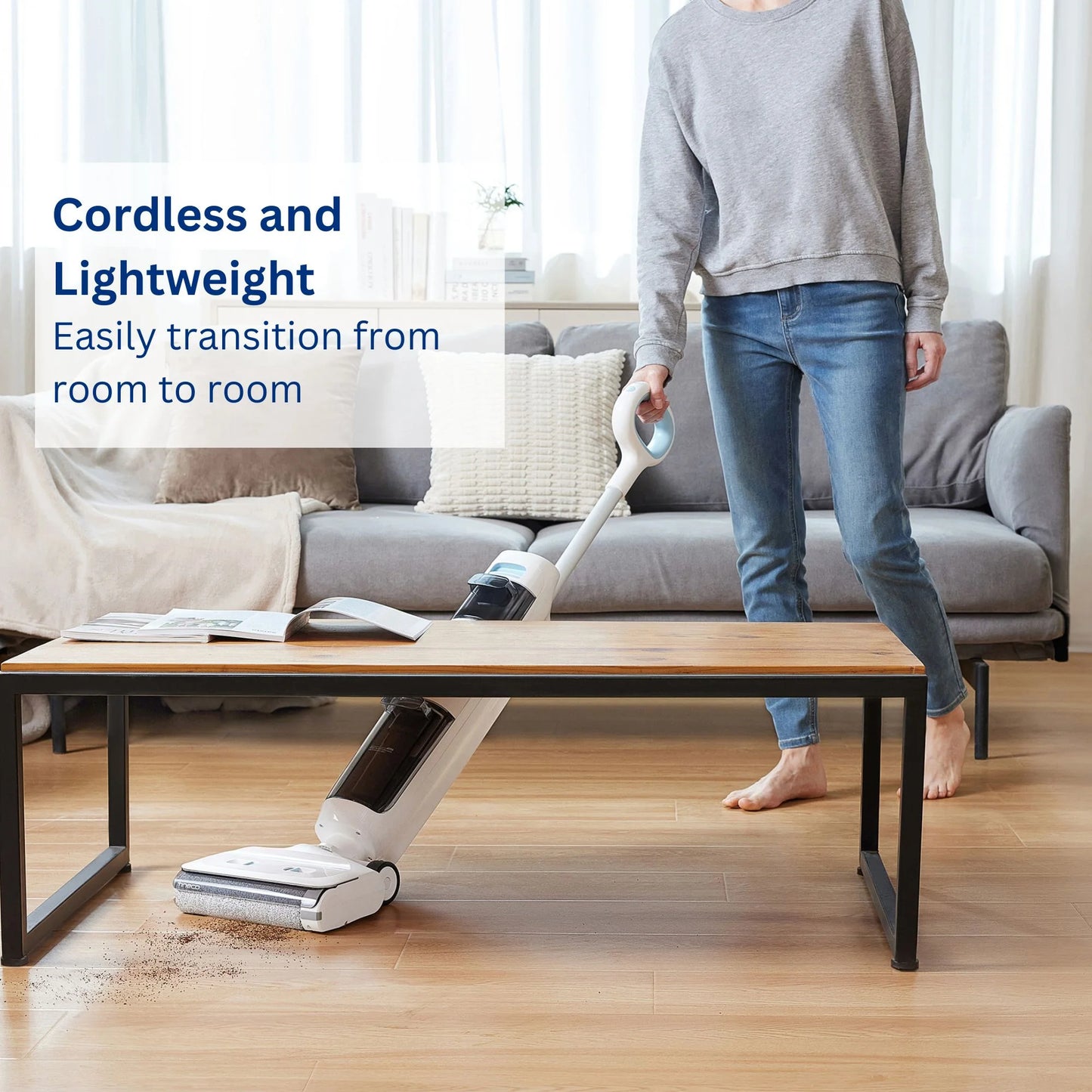 GO H2O Cordless Floor Washer, Mutli-Surface Wet Dry Vacuum / Mop (GH203)