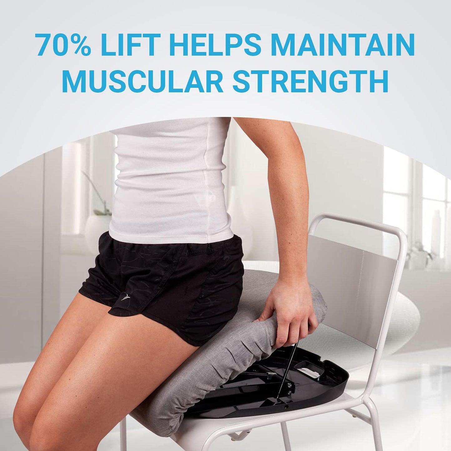 Lift Assist Cushion for Elderly by Seat Boost, Portable Lifting Cushion Mobility Aid Non-Electric, Firm Memory Foam Support up to 350 Lbs