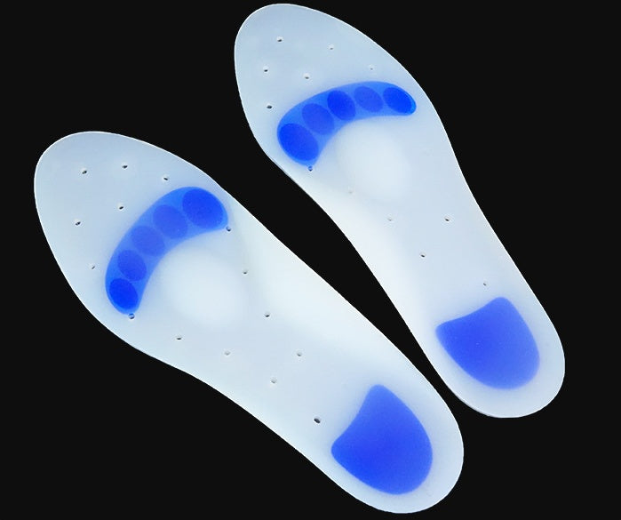 Arch support soft silicone insole soft shock absorption silicone thickening flat foot correction men and women