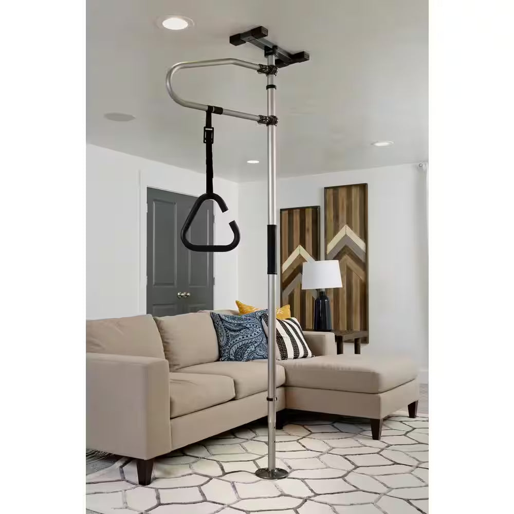 Sure Stand Security Pole 12 In. Trapeze Grab Bar Accessory in Bronze