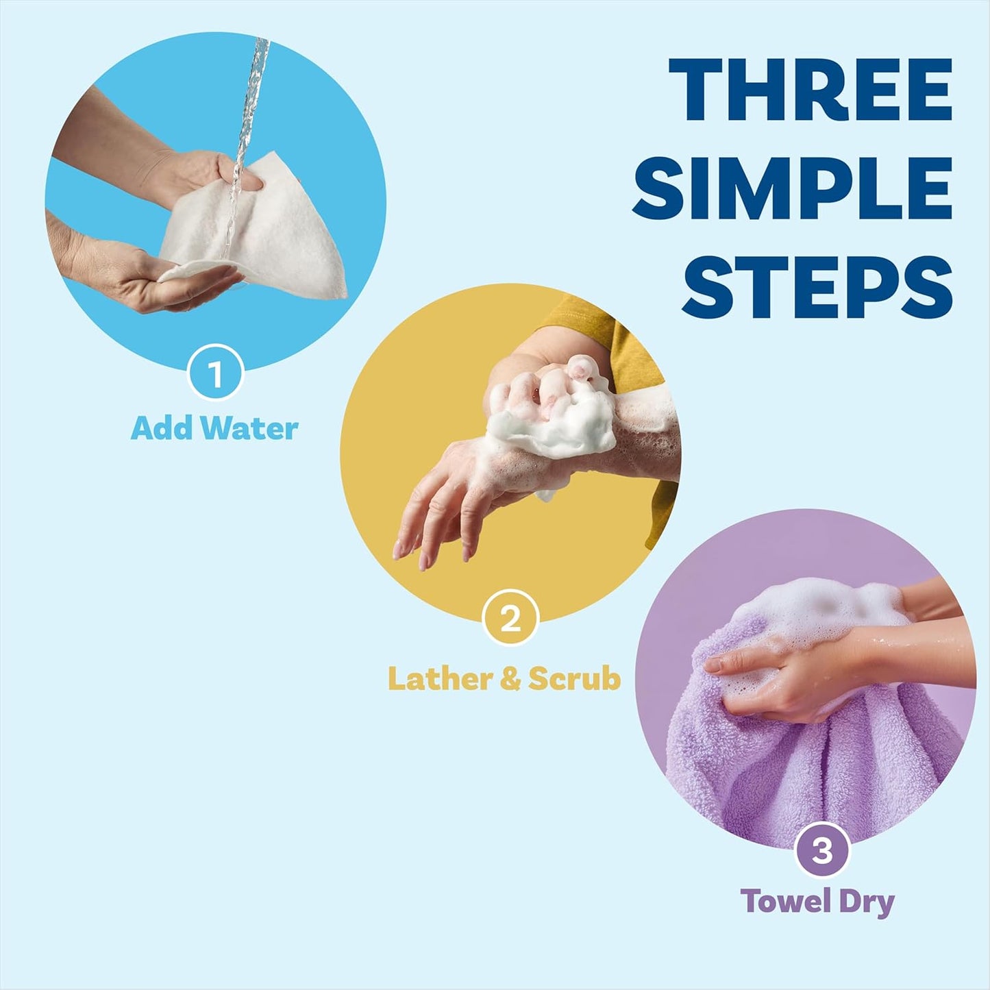 Disposable Rinse Free Bathing Wipes - 25 Pack - All-In-1 Single Use Shower Wipes, Simply Dampen, Lather, and Dry without Shampoo or Rinsing