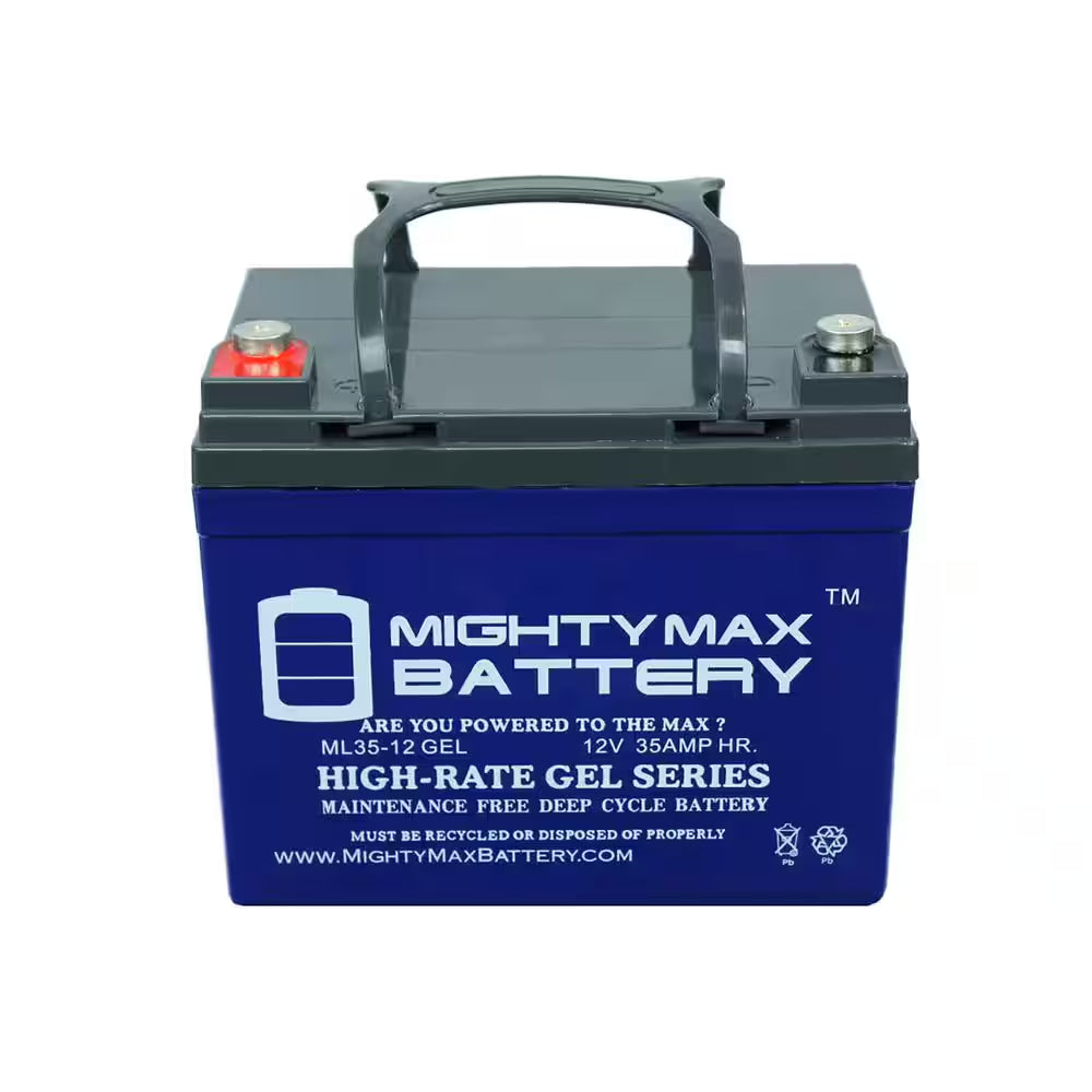 12-Volt 35 Ah Rechargeable GEL Sealed Lead Acid (SLA) Battery