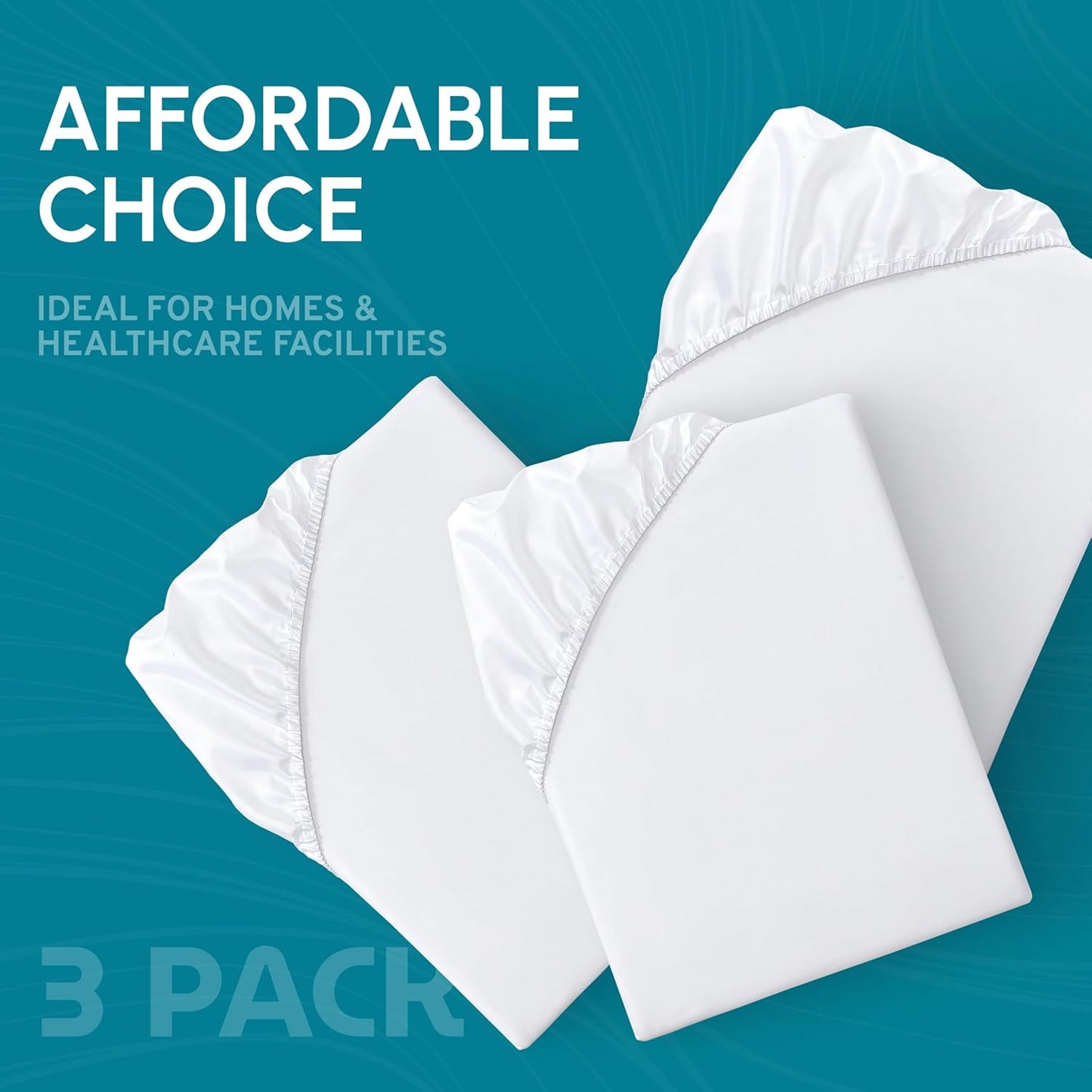 Fitted Hospital Bed Sheets Set of 3, Cotton Fitted Sheet with 200 Thread Count, Soft Standard Sheets for Hospital Bed Size: 36" X 80" X 9"