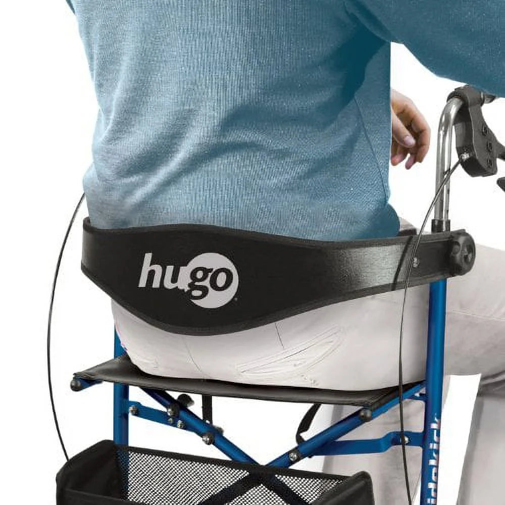 Mobility Sidekick Side-Folding Rollator Walker with Seat, Blueberry