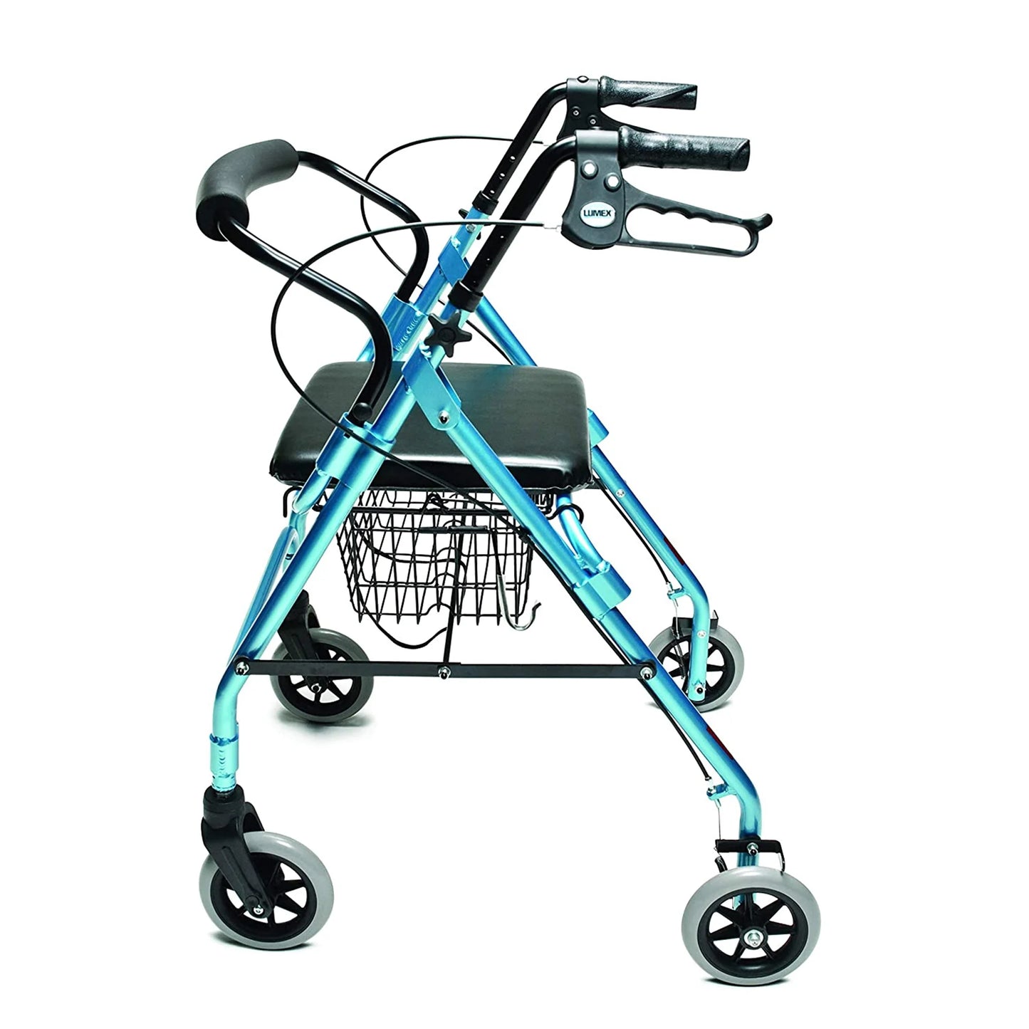 Graham Field Lumex Walkabout Lite Rollator with Seat & 6 Inch Wheels, Aqua
