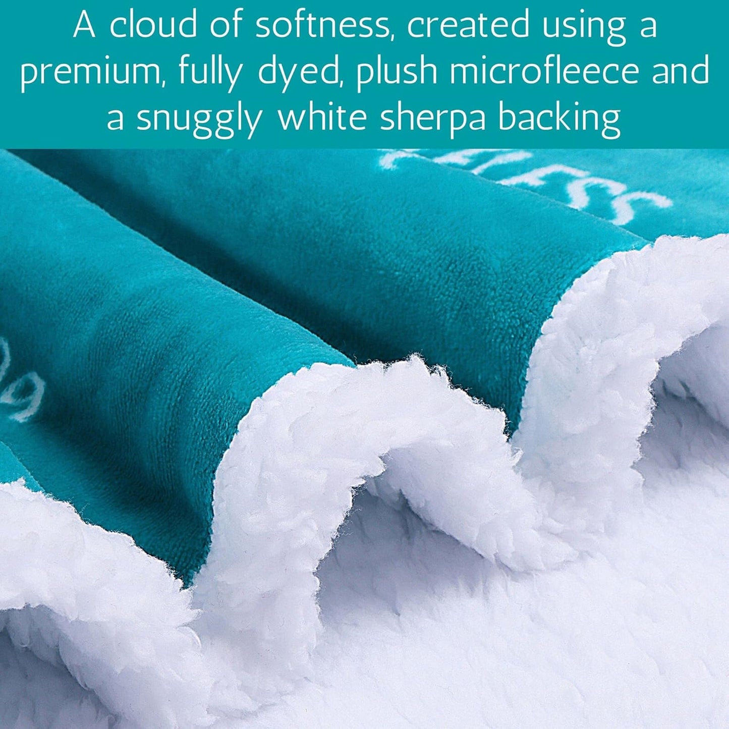 Mom Blanket, Mothers Day, Birthday Gifts from Daughters or Sons, Sentimental, Meaningful, Quality Presents, 60X50 Inches (Teal, Sherpa)