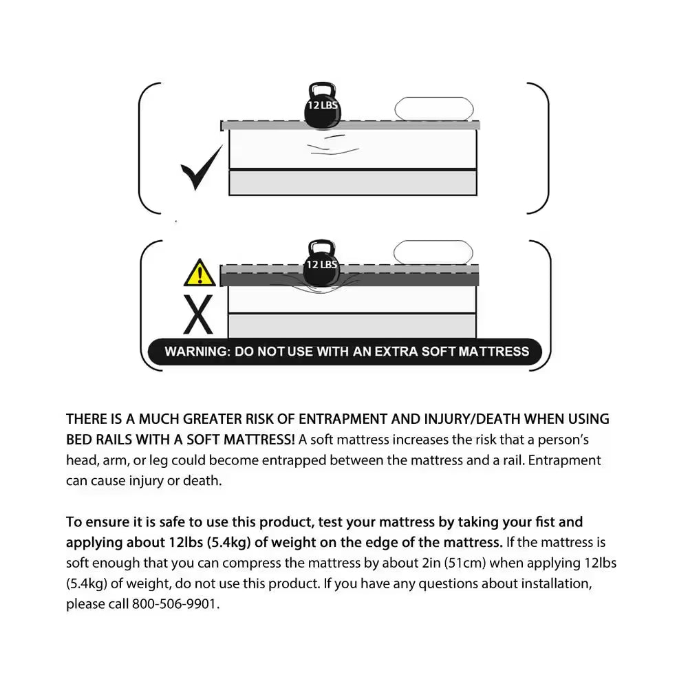 Prime Safety Bed Rail in Black