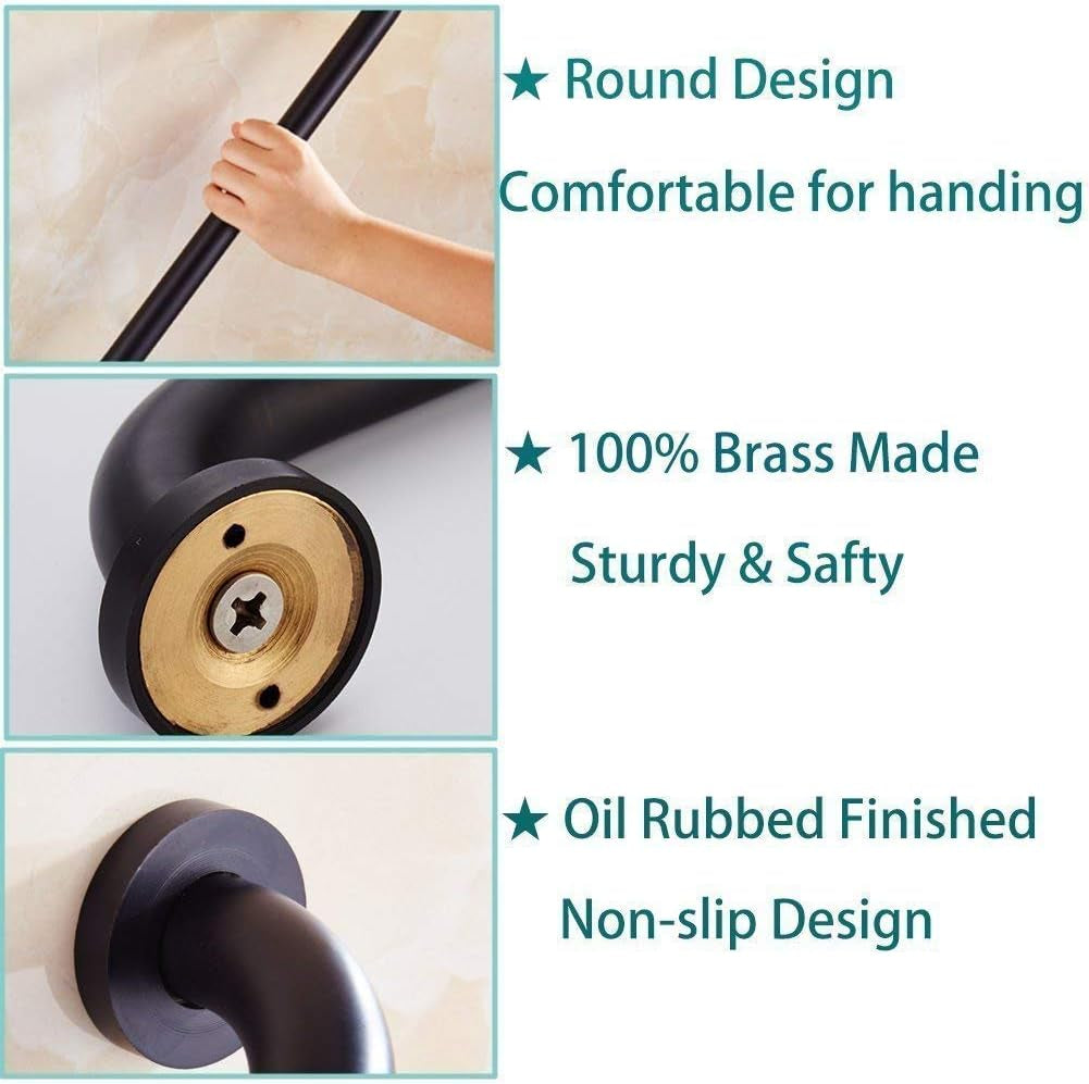 Oil Rubbed Bronze Bathroom Shower Grab Bar, Home Care Bath Hardware (20 Inch)