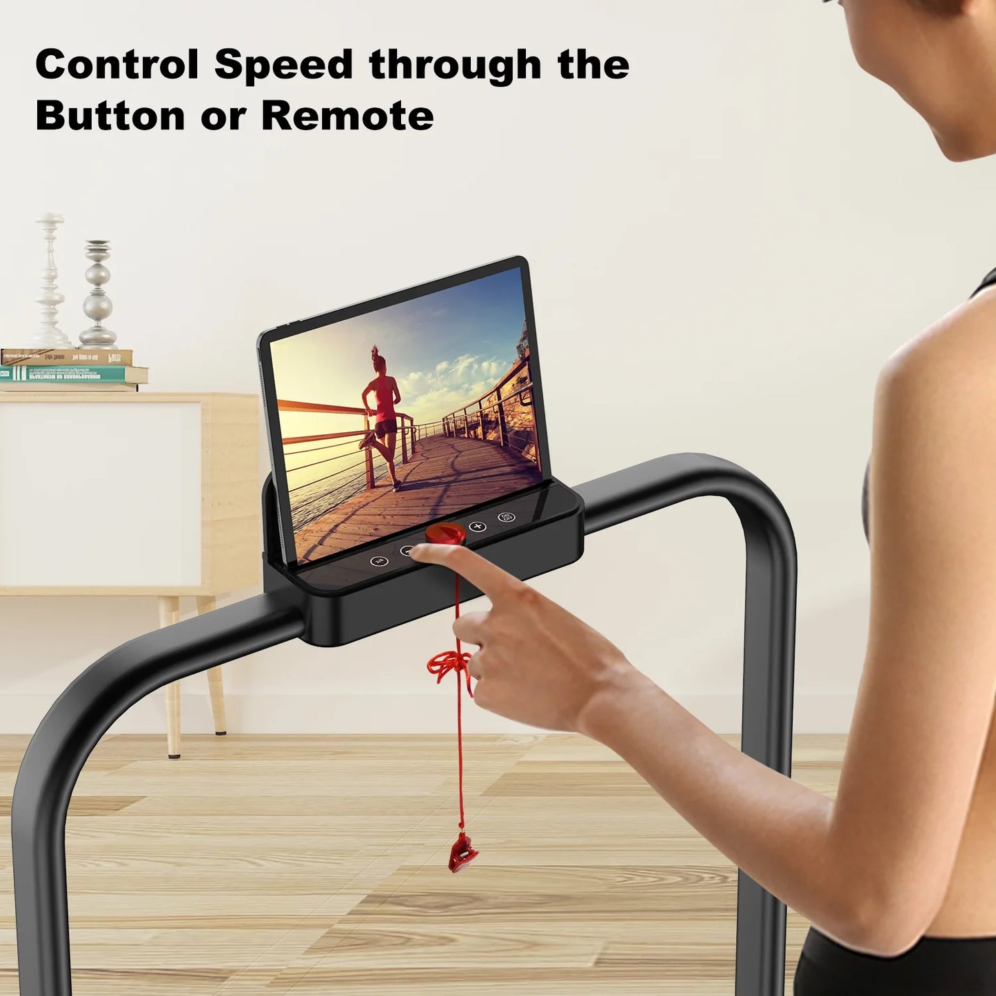 Foldable Walking Pad,2 in 1 under Desk Treadmill with Remote Control and LED Display,320Lb Capacity,Compact & Small Treadmill for Home & Office,Black