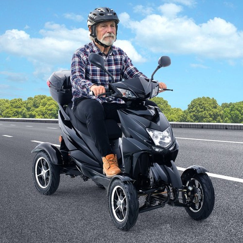 Heavy Duty 4-Wheel Mobility Scooters 40 Miles 3-Speed 500W 450Lbs Capacity