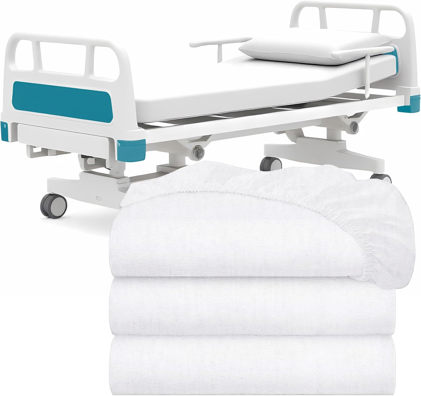 Fitted Hospital Bed Sheets Set of 3 | Soft Cotton Hospital Sheets
