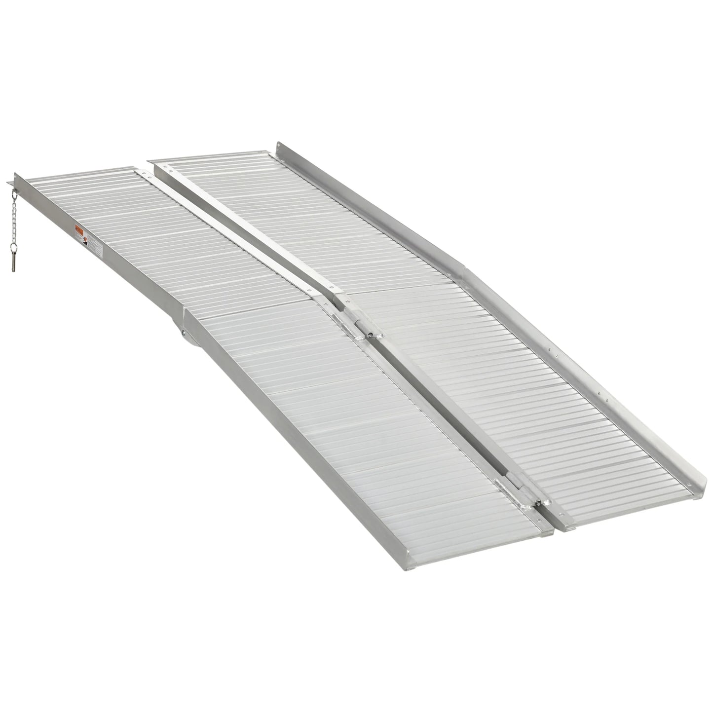 Wheelchair Ramp 6FT, Foldable Aluminum Threshold Ramp with Non-Slip Surface and Handle, 600Lbs Weight Capacity, Suitcase Handicap Ramp for Home, Doorways, Curbs, Steps