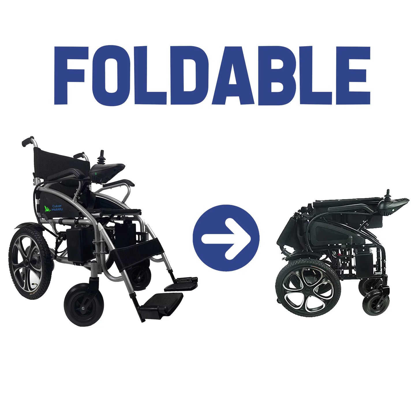 - ARTEMIS - Electric Power Foldable Lightweight Wheelchair FDA Approved 265Lbs -500W- 13Miles (Black Lithium)