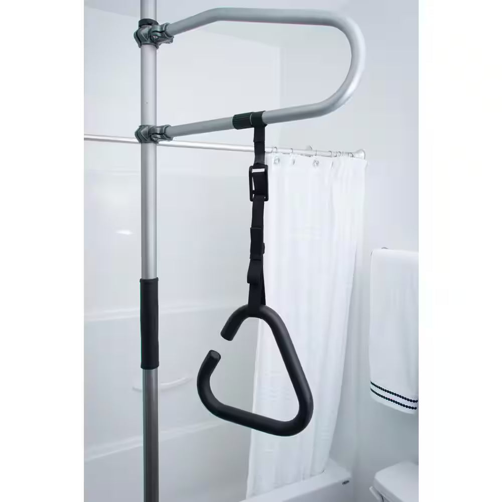 Sure Stand Security Pole 12 In. Trapeze Grab Bar Accessory in Bronze
