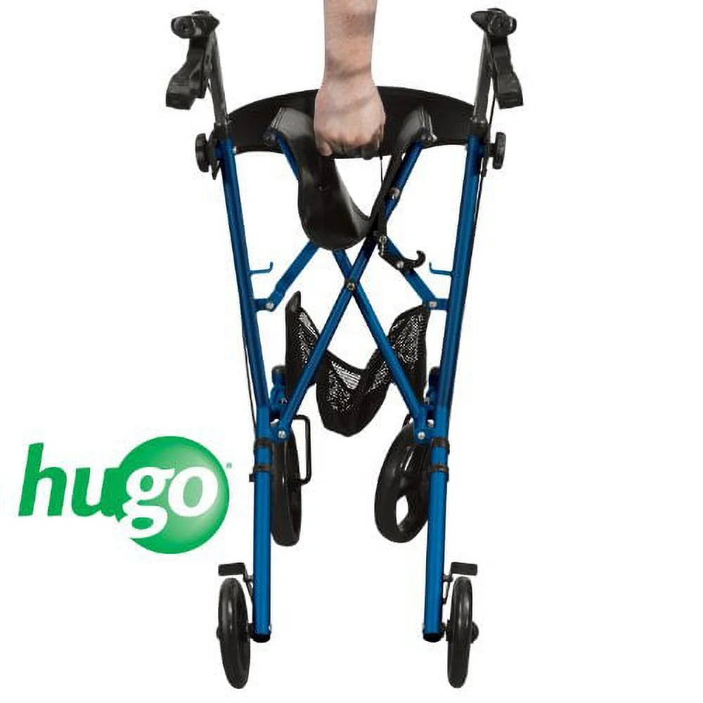 Mobility Sidekick Side-Folding Rollator Walker with Seat, Blueberry