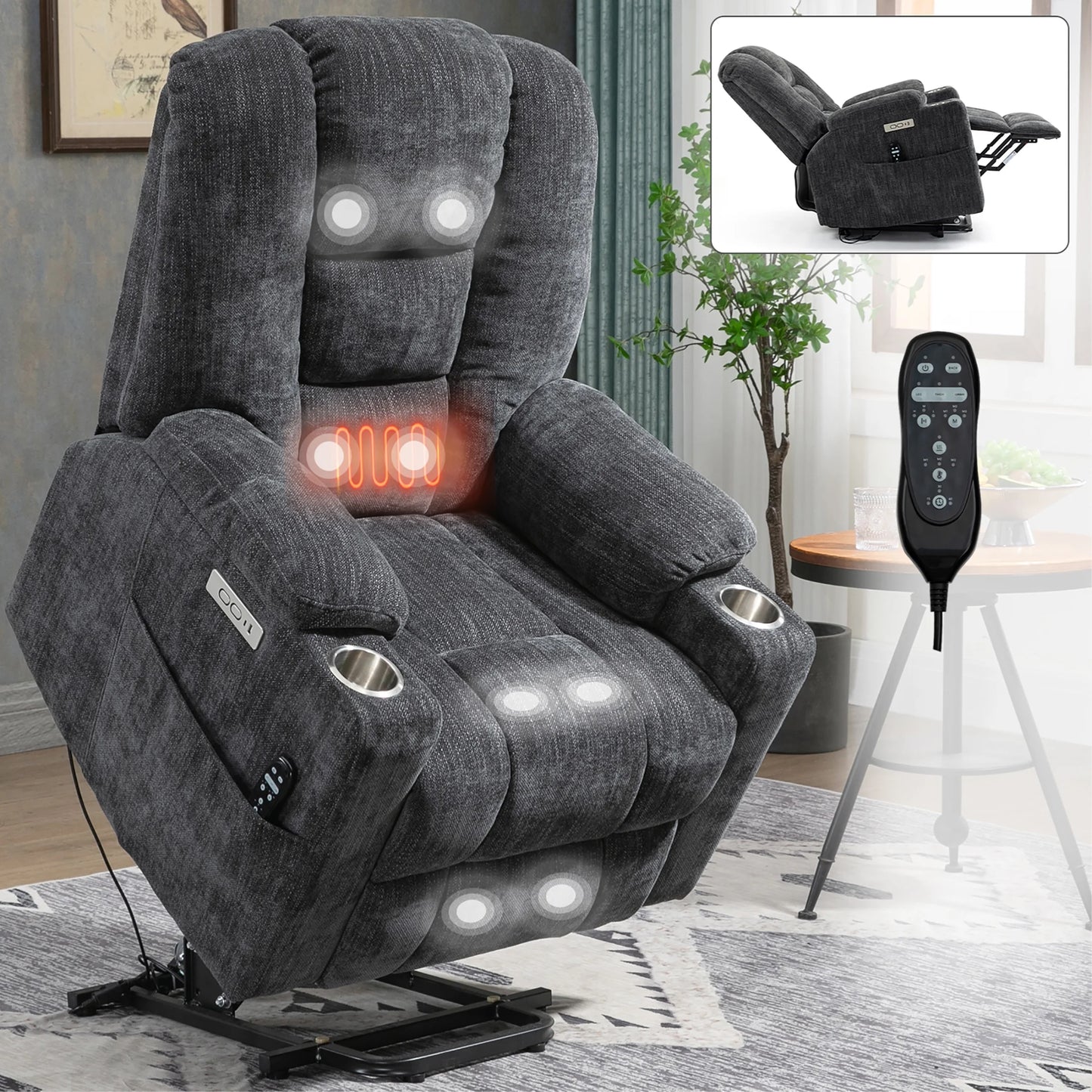 Power Lift Recliner Chair – Heated & Massage Comfort