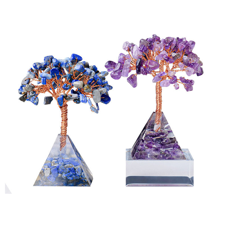 Resin Pyramid Base Crystal Decorative Ornaments