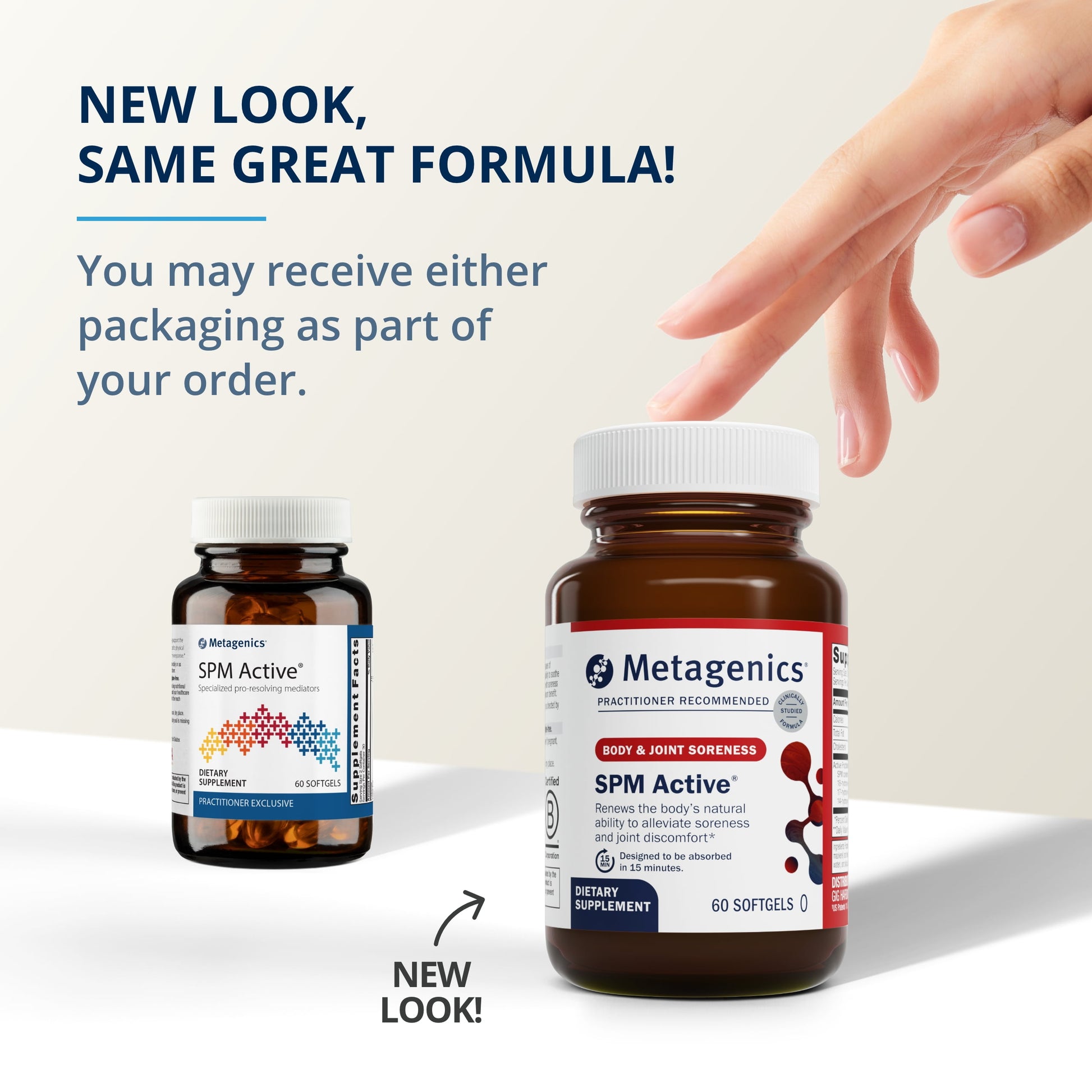 SPM Active - Specialized Pro Resolving Mediators for Joint Comfort, Tissue Health & Minor Discomfort Relief* - Non-Gmo - Gluten Free - 60 Softgels