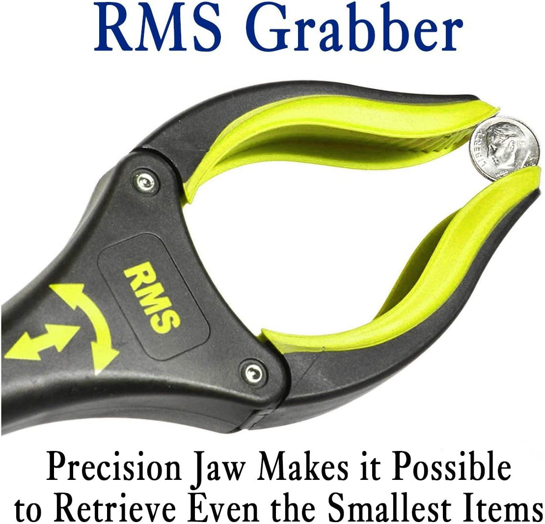 2-Pack 34 Inch Extra Long Grabber Reacher with Rotating Jaw - Mobility Aid Reaching Assist Tool (Yellow)