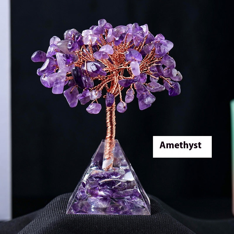 Resin Pyramid Base Crystal Decorative Ornaments