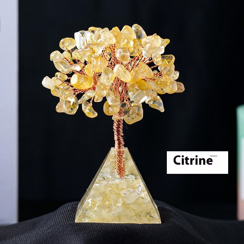 Resin Pyramid Base Crystal Decorative Ornaments