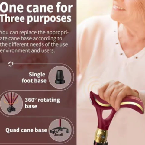 Intelligent Light-emitting Diode Walking Stick For Men And Women