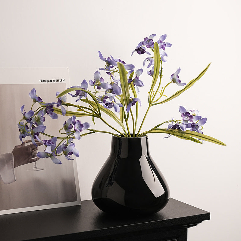 Ceramic Round Belly French High Sense Decorative Household Vases