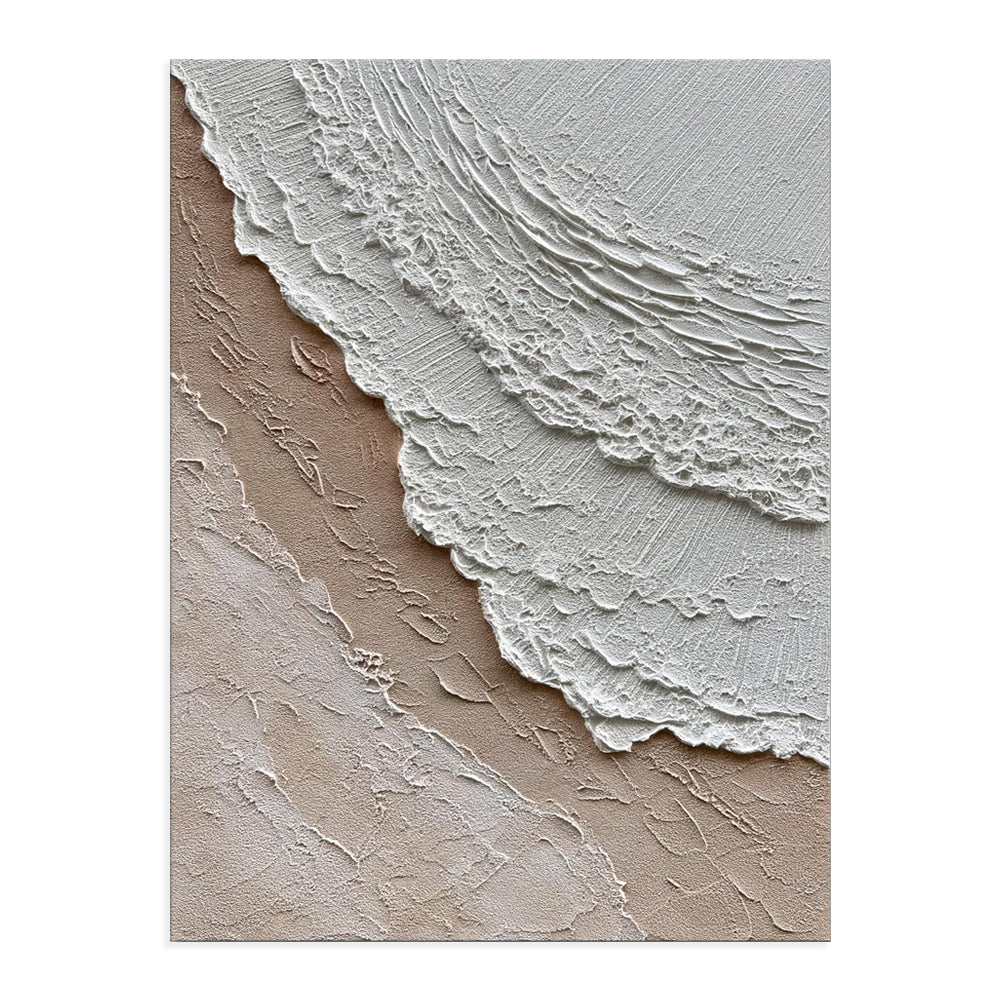 Modern Ocean Waves Abstract Hand-Painted Texture Oil Painting On Canvas Sea Wave Landscape Wabi-Sabi Style Wall Arts Decor Picture No Framed