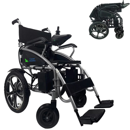 - ARTEMIS - Electric Power Foldable Lightweight Wheelchair FDA Approved 265Lbs -500W- 13Miles (Black Lithium)