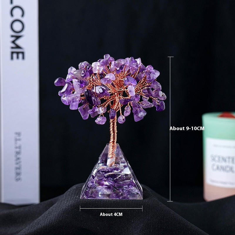 Resin Pyramid Base Crystal Decorative Ornaments