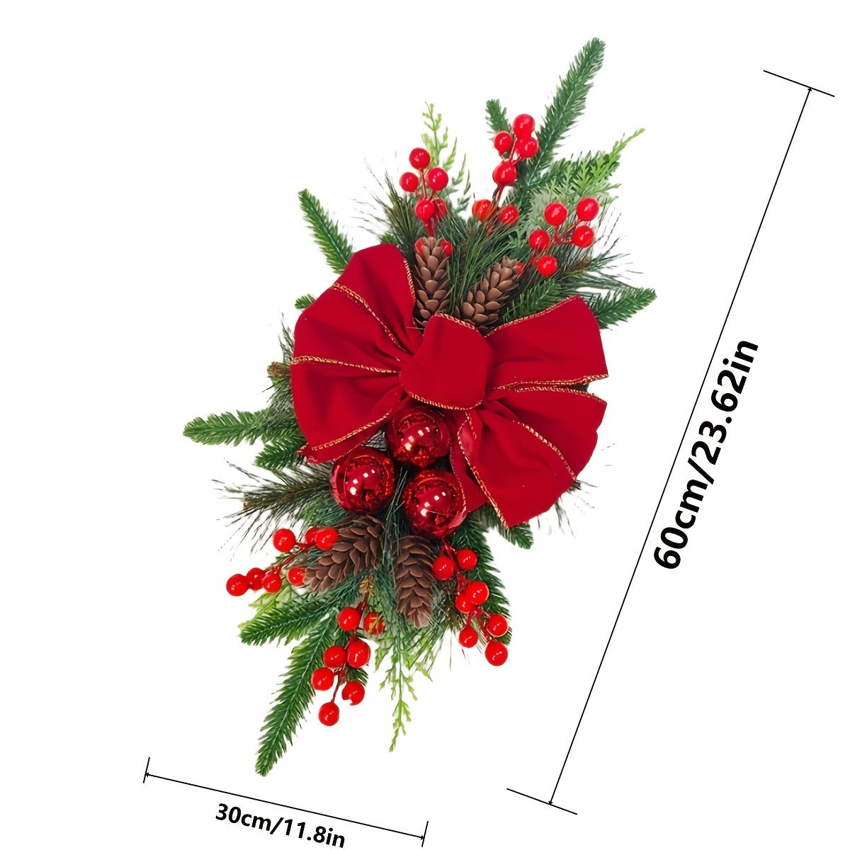 Flocking Garland Floor Hanging Stair Garland Decorative Ornaments