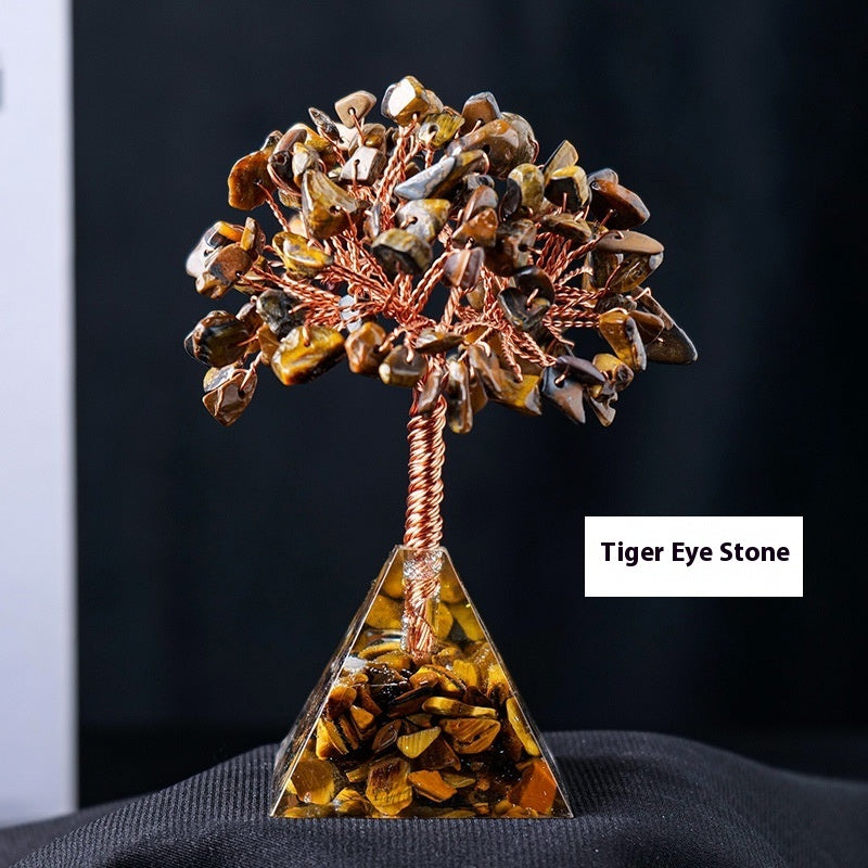 Resin Pyramid Base Crystal Decorative Ornaments