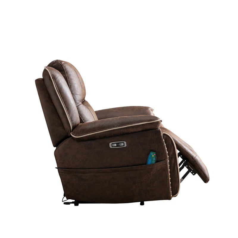 40.2'' Wide Power Lift Recliner Chair with Heat & Massage - Dual Motor Electric Recliner, Adjustable Headrest, Easy Assembly for Elderly & Living Room