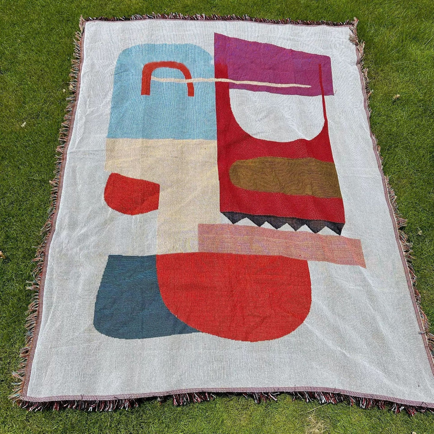 Outdoor Camping Rugs Bohemian Ethnic Style Picnic Mat