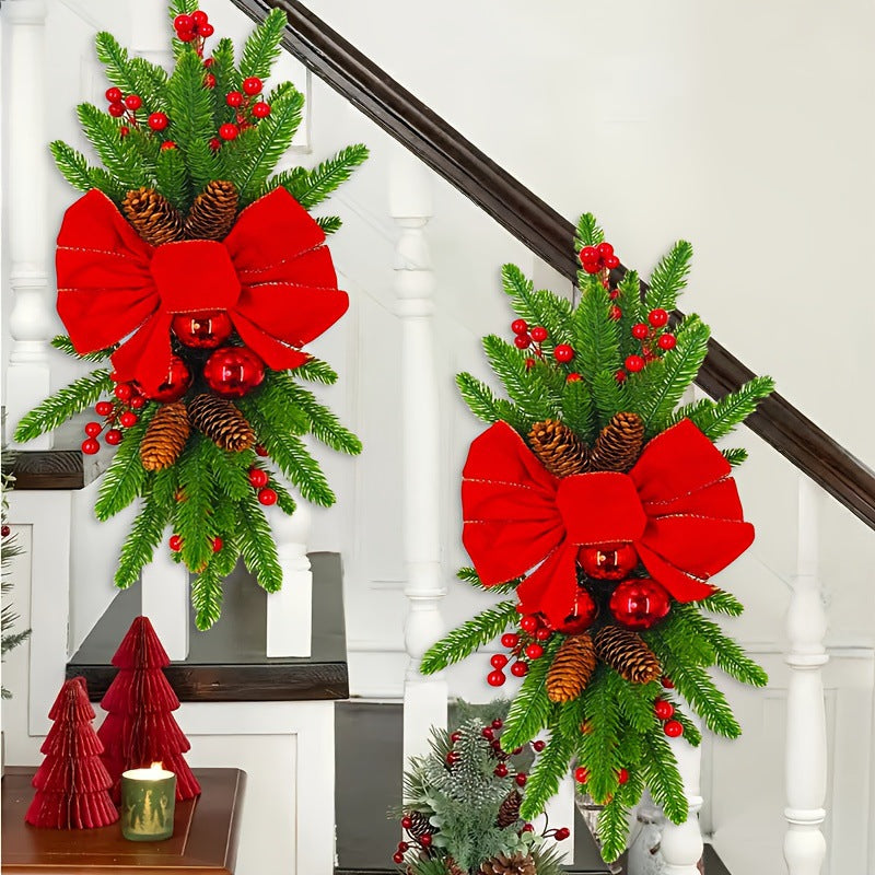 Flocking Garland Floor Hanging Stair Garland Decorative Ornaments