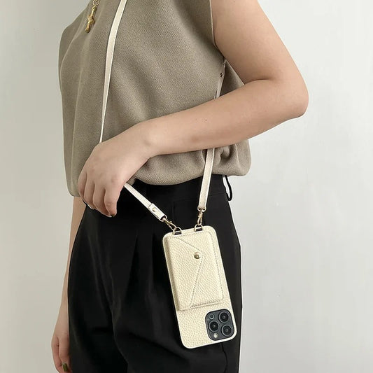 Strap Lanyard Wallet Leather Case – Stylish & Handy