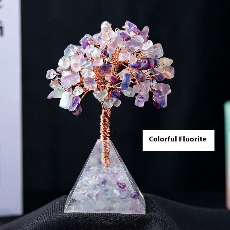 Resin Pyramid Base Crystal Decorative Ornaments