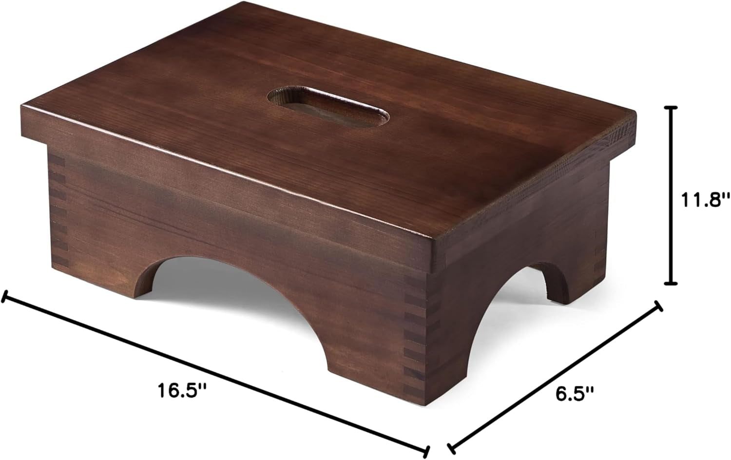 Step Stools for Adults Pre-Assembled, Sturdy Wooden Step Stool Lightweight, Portable Bedside Step Stool with Smooth Finish