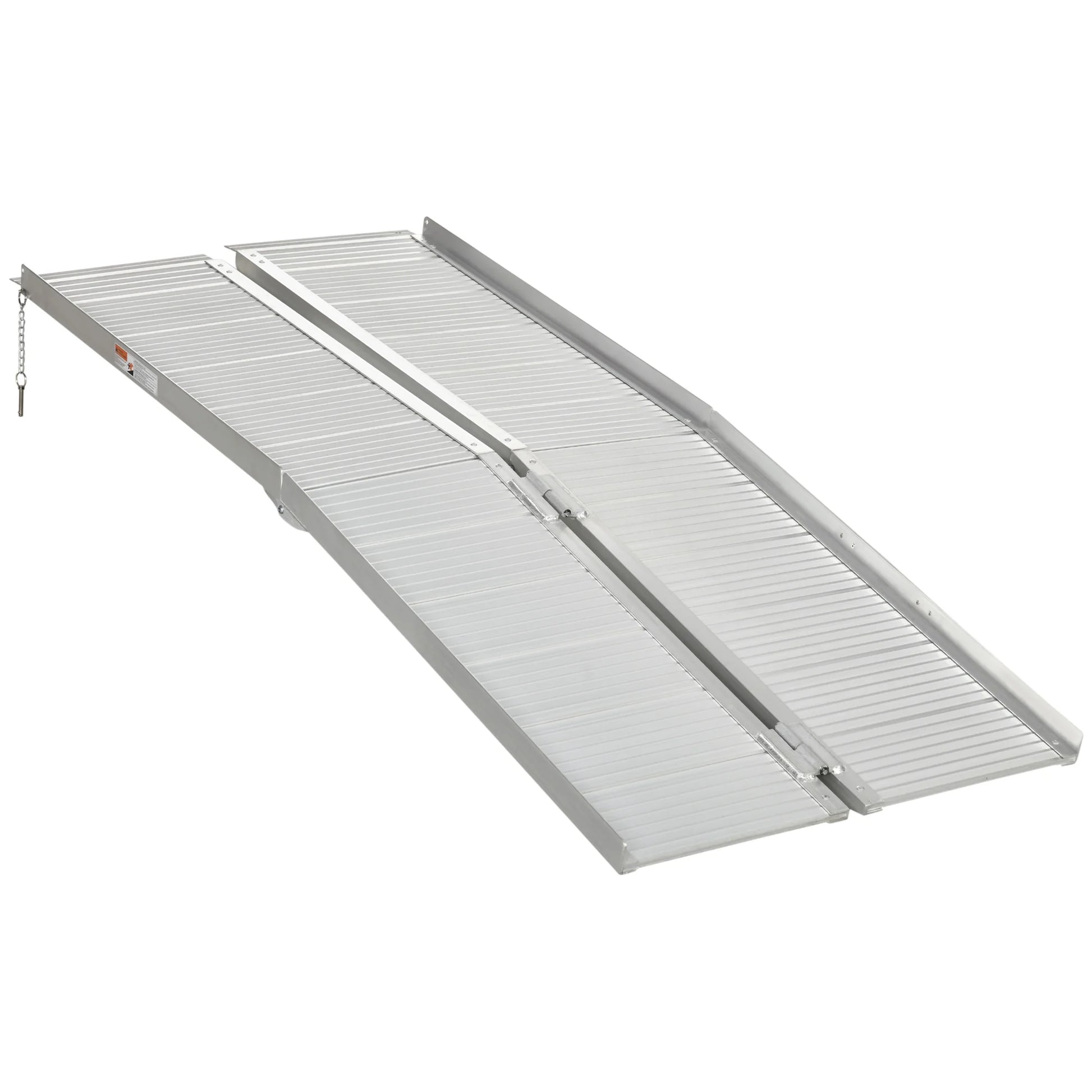 Wheelchair Ramp 6FT, Foldable Aluminum Threshold Ramp with Non-Slip Surface and Handle, 600Lbs Weight Capacity, Suitcase Handicap Ramp for Home, Doorways, Curbs, Steps