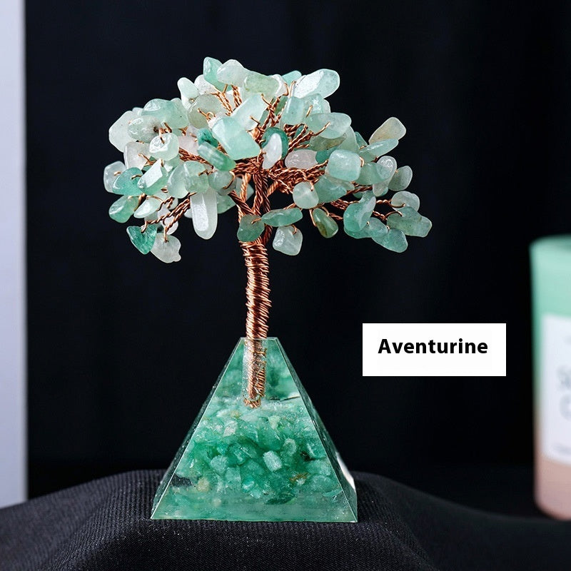 Resin Pyramid Base Crystal Decorative Ornaments