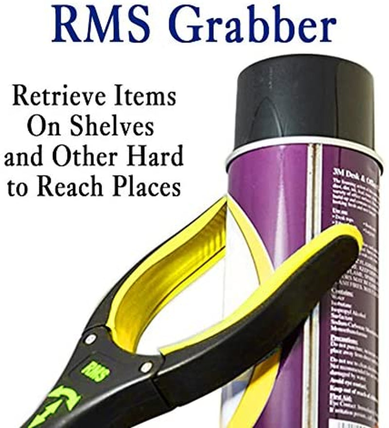 2-Pack 34 Inch Extra Long Grabber Reacher with Rotating Jaw - Mobility Aid Reaching Assist Tool (Yellow)