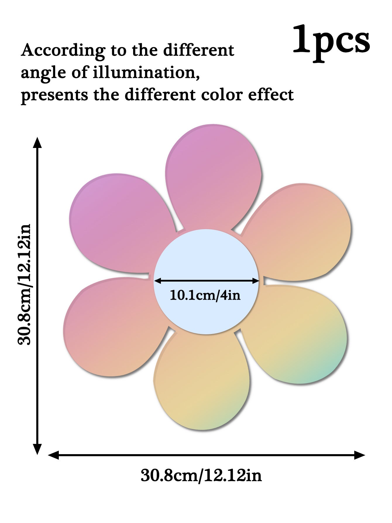 Acrylic Flower Colorful Mirror Wall Sticker